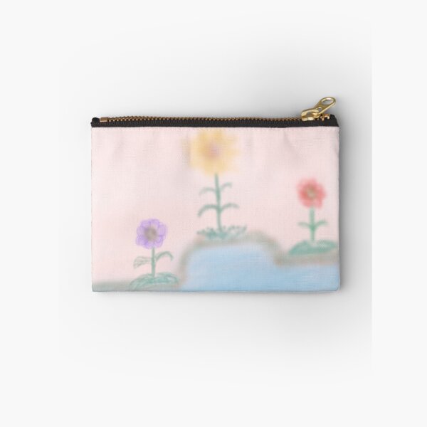 Item preview, Three flowers by a stream original digital art painting designed and sold by TheHutchGal.
