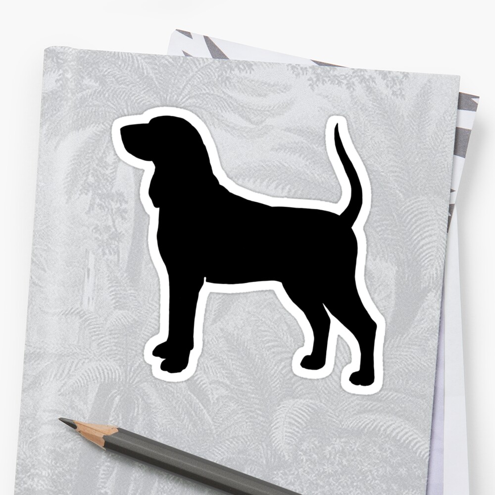 "Coonhound Silhouette(s)" Stickers by Jenn Inashvili | Redbubble
