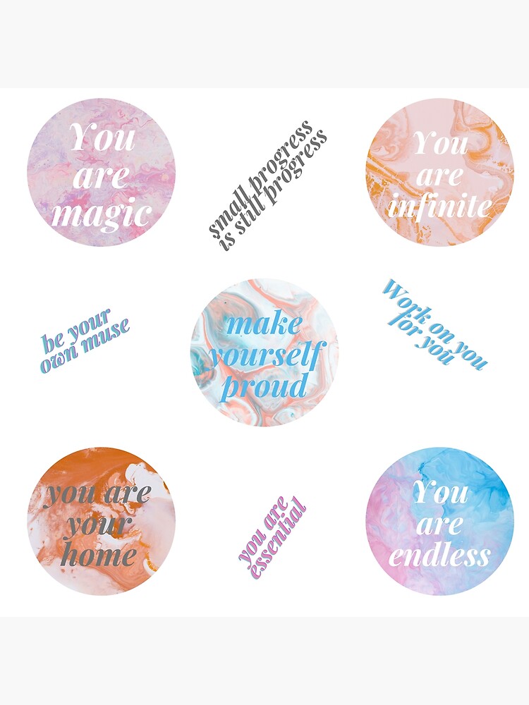 "Affirmations Body Dysmorphia" Poster by KeleCo Redbubble