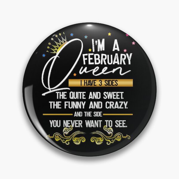 Item preview, I'm a February Queen Typography Birthday Gifts designed and sold by Nzgiftsandmore.