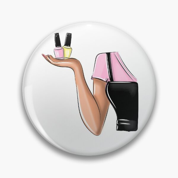 Item preview, nail artist logo design nail polish beauty artist designed and sold by DenicaStudio.
