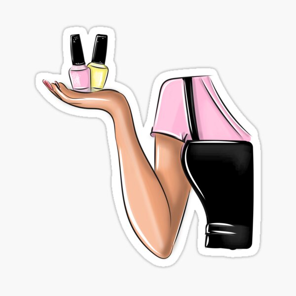 Item preview, nail artist logo design nail polish beauty artist designed and sold by DenicaStudio.