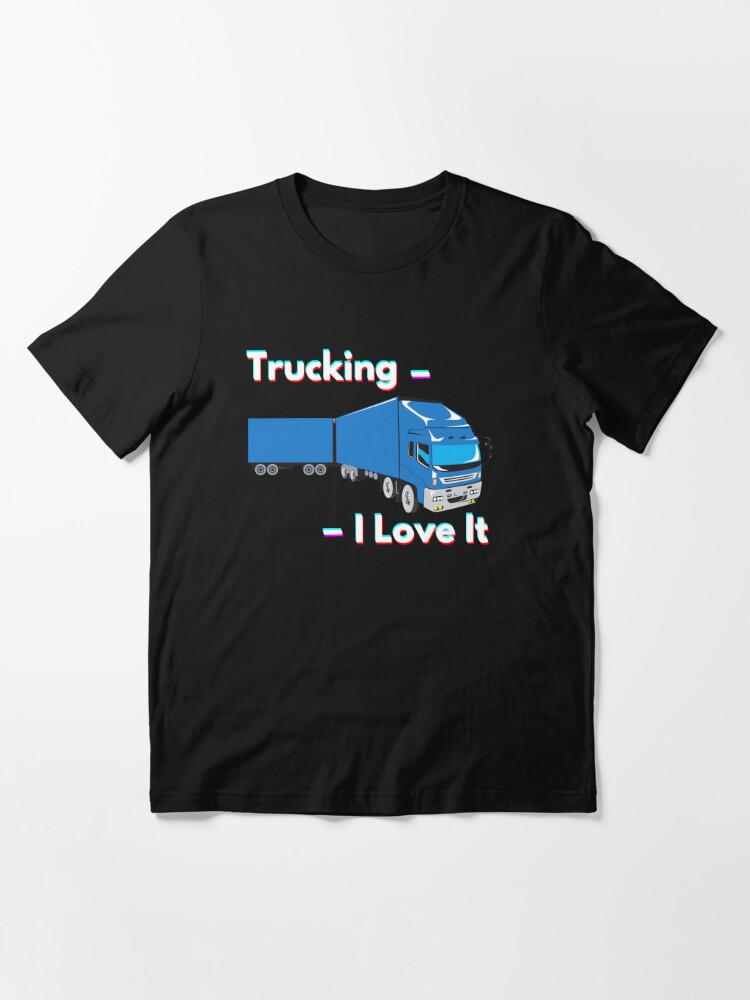 MAN Truck Driver Trucking Trucker Design Essential T-Shirt for Sale by  luvvvvvit