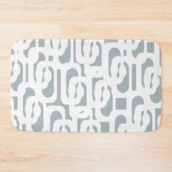 Item preview, Midcentury Modern Loops Pattern in Light Blue-Grey and White designed and sold by kierkegaard.