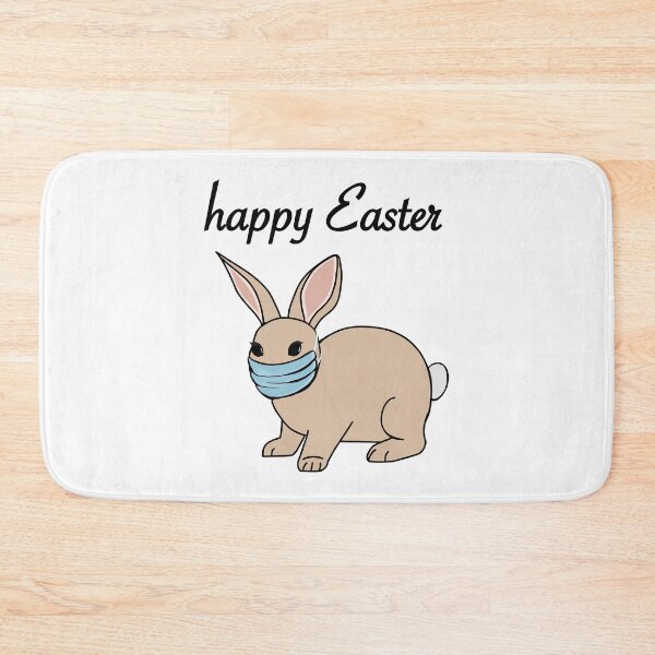 Item preview, Easter Bunny with Face Mask/ Happy Easter!/ Easter Bunny with writing designed and sold by muffinstandd.