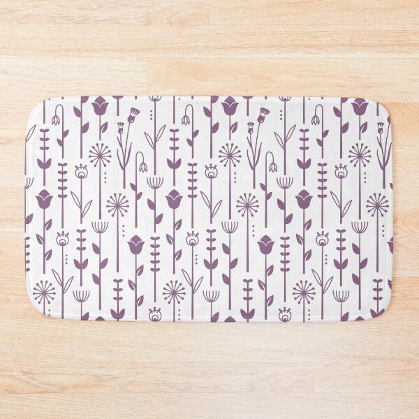 Item preview, Geometric floral pattern (purple) designed and sold by MamSelle.