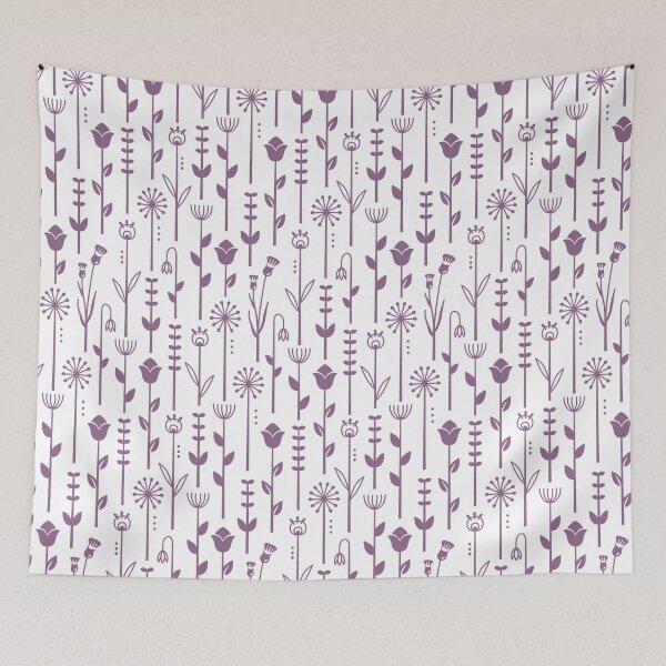 Item preview, Geometric floral pattern (purple) designed and sold by MamSelle.