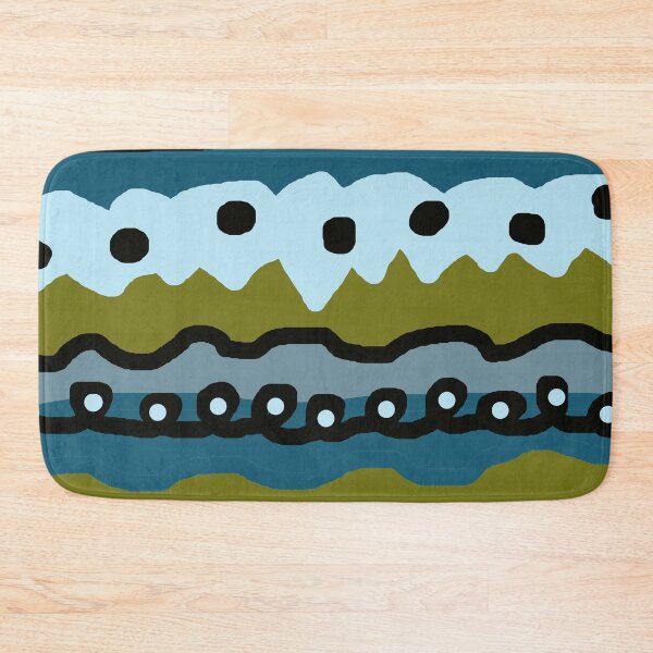 Item preview, Fun Green and Blue Squiggles and Dots Design designed and sold by Jessielee72.