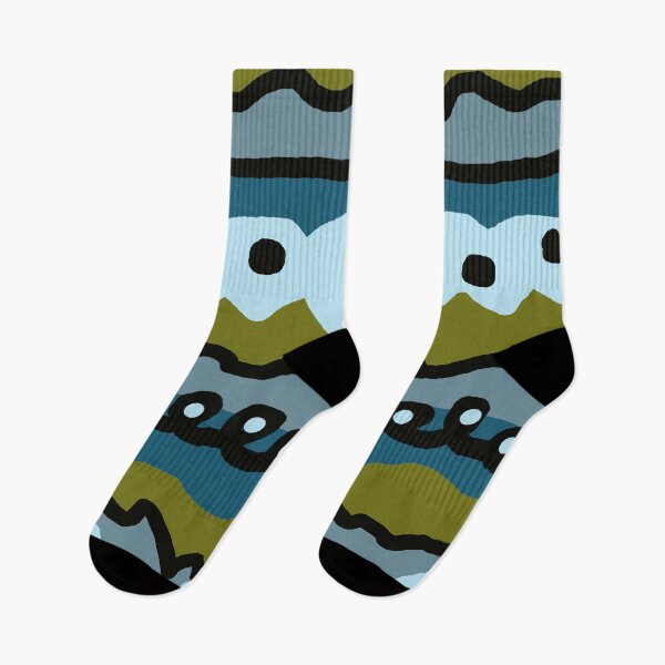 Item preview, Fun Green and Blue Squiggles and Dots Design designed and sold by Jessielee72.