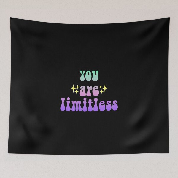 Item preview, you are limitless sparkly gradient Meme Text designed and sold by everything4eva.