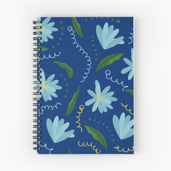 Item preview, blue flowers pattern designed and sold by myinkcolour.