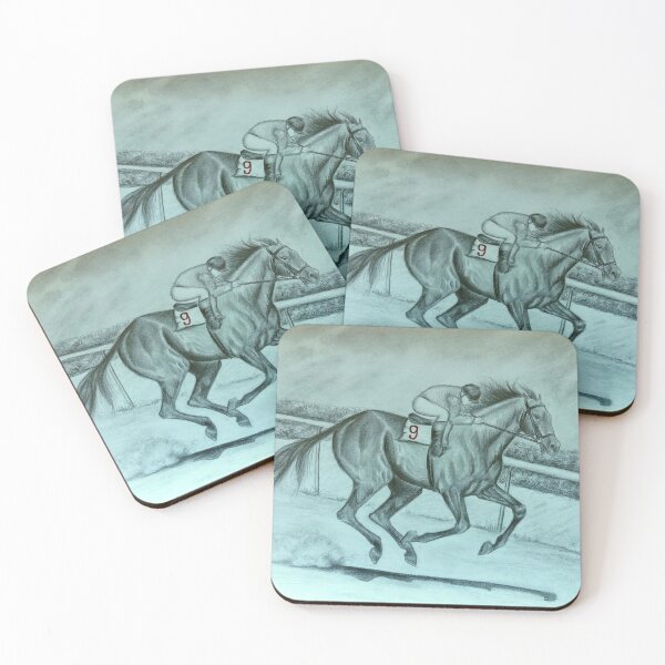 Item preview, Horse racing pencil portrait designed and sold by horseaddicted.