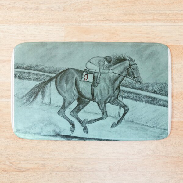 Item preview, Horse racing pencil portrait designed and sold by horseaddicted.