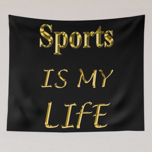 Item preview, Sports is my life gold letters designed and sold by Astralia.