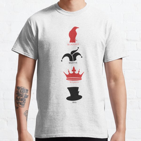 Heartless Marissa Meyer: murderer martyr monarch mad Catherine Pinkerton Jest Hatta Classic T-Shirt