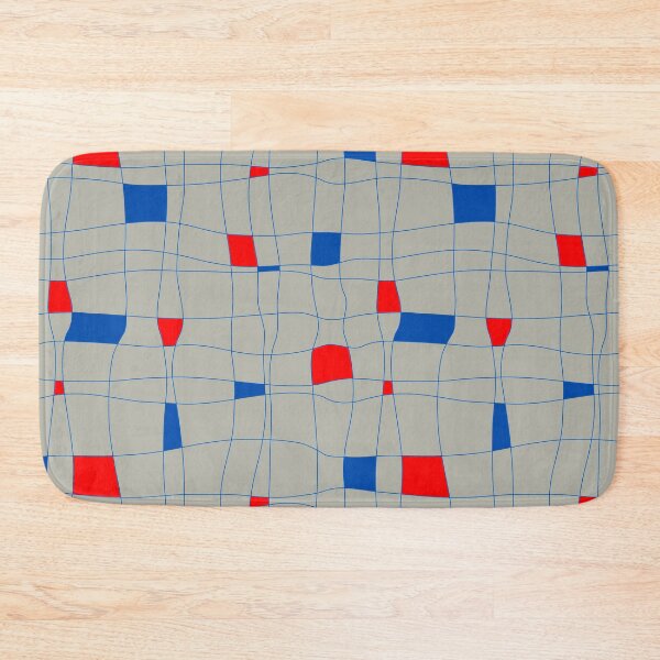 Item preview, Blue and Red Asymmetrical Rectangles designed and sold by LamaraK.