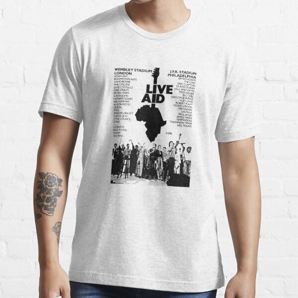 "Classic Live Aid Wembley And Philadelphia Stadium" Tshirt for Sale by