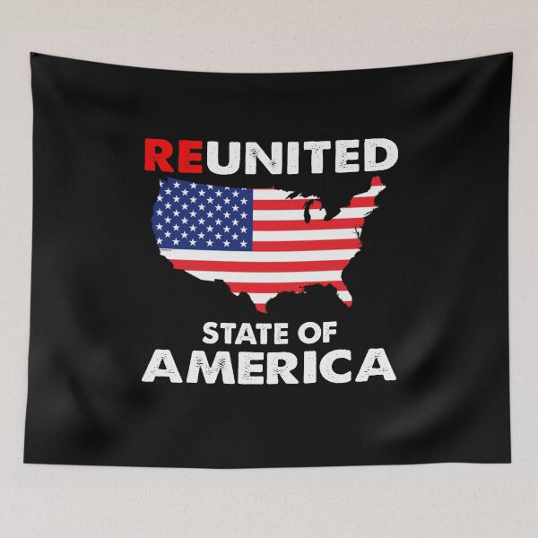Item preview, Reunited State of America Flag Map designed and sold by Niishouseca.