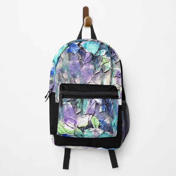 Item preview, Flower Cluster Watercolor Art with Teals, Purples and Blues designed and sold by bryanmcclelland.