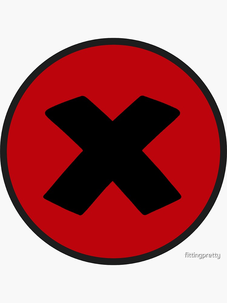 "X Marks The Spot" Sticker by fittingpretty Redbubble