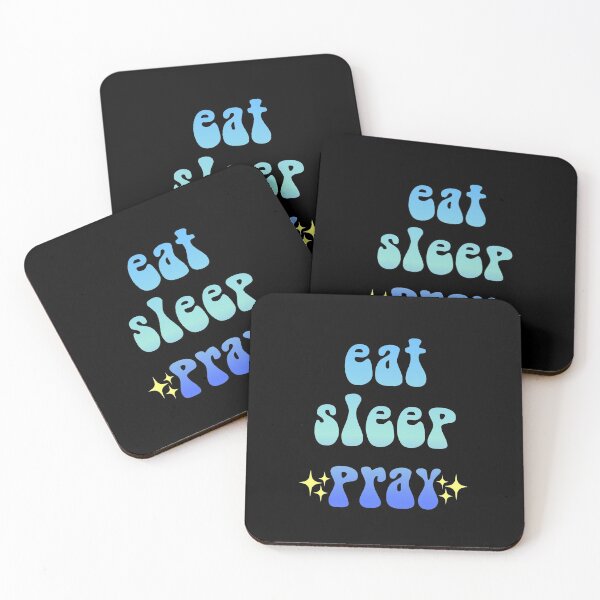 Item preview, eat sleep pray sparkly gradient Meme Text designed and sold by everything4eva.