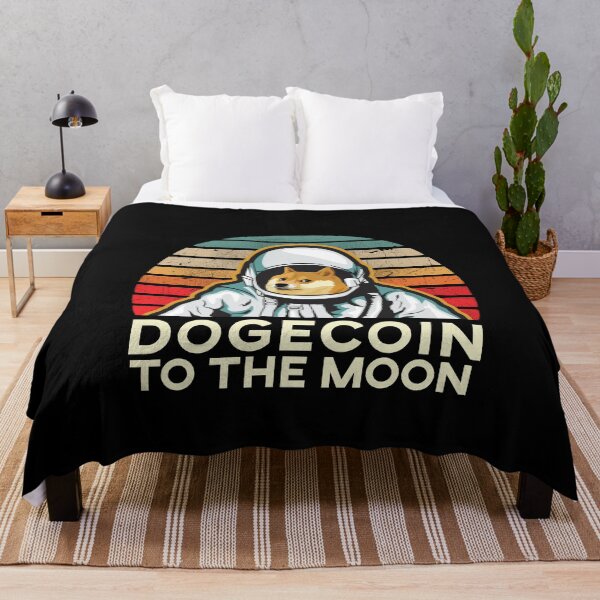 Item preview, Retro Vintage Dogecoin to the Moon designed and sold by TheTeeSupplyCo.