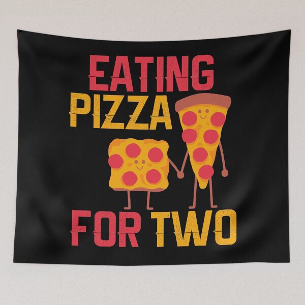 Item preview, Eating pizza for two - gift for pregnant pizza lovers designed and sold by hyggekrog.