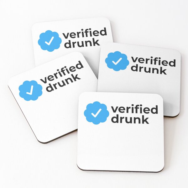 Item preview, Verified drunk with check sign designed and sold by EnjoyMyTees.