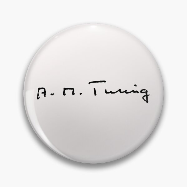 Item preview, Alan Turing signature designed and sold by mikoala50.