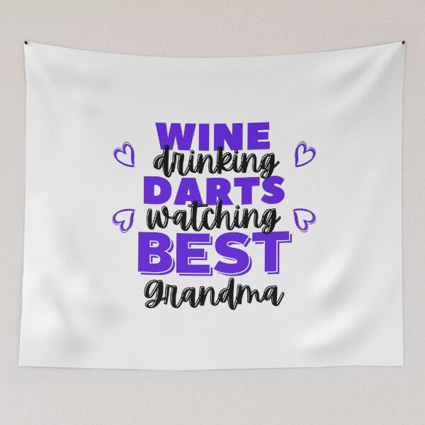 Item preview, Wine drinking. Darts watching. Best grandma designed and sold by TheGreenGoat.