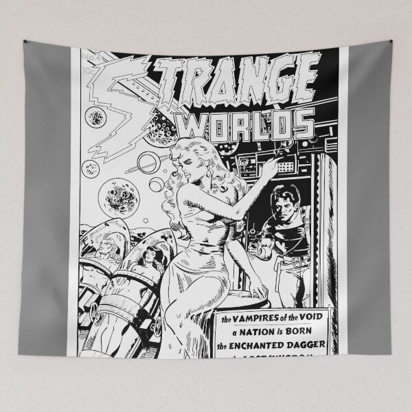 Item preview, Strange Worlds No 4 b&w line art designed and sold by Steve Parknsons.