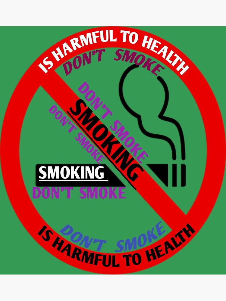 "Smoking is harmful to health." Poster for Sale by sahanakhanam110