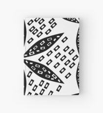 Black and white flower and rectangles Notizbuch