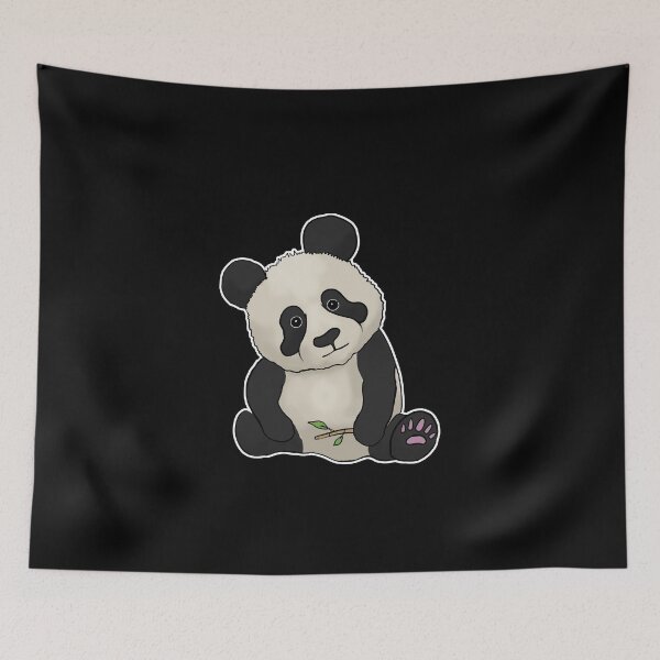 Item preview, Cute Panda hand drawn sad face bamboo designed and sold by Mesyo.