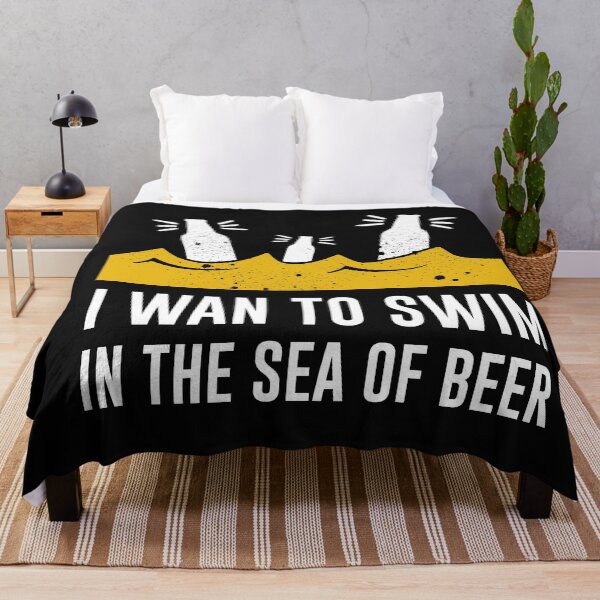 Item preview, I Wan To Swim In The Sea Of Beer -funny beer quotes designed and sold by shivani21061993.