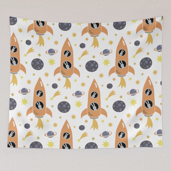 Item preview, Bunnies in space pattern designed and sold by Kate-shop.