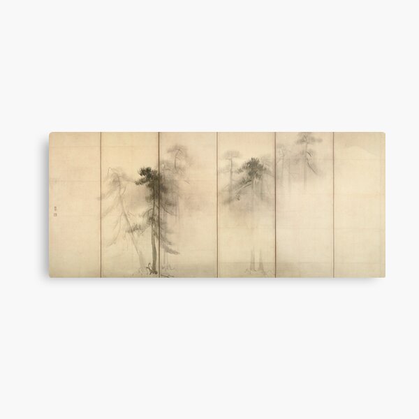 Pine Trees (Shōrin-zu byōbu) Hasegawa Tohaku Metal Print