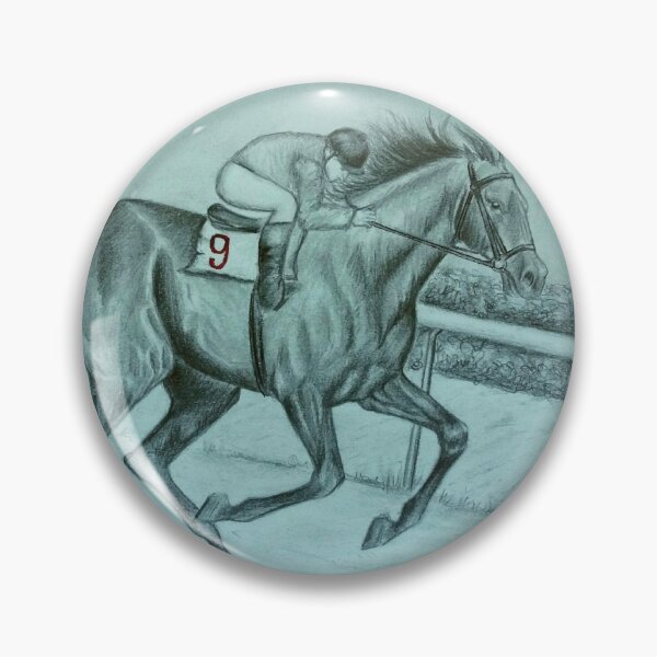 Item preview, Horse racing pencil portrait designed and sold by horseaddicted.