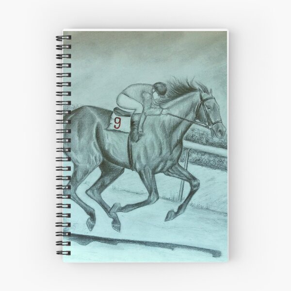 Item preview, Horse racing pencil portrait designed and sold by horseaddicted.