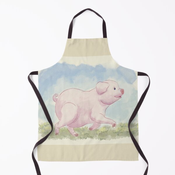 Item preview, Happy Watercolor Piggy Painting designed and sold by anatovas.