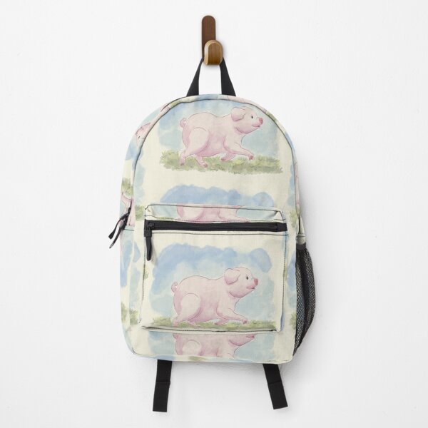 Item preview, Happy Watercolor Piggy Painting designed and sold by anatovas.
