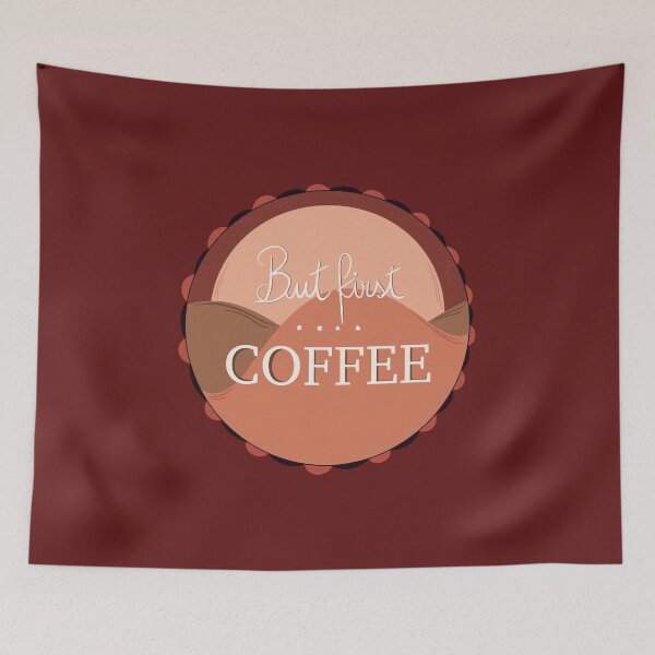 Item preview, But first Coffee Handwritten Circle Design designed and sold by bubblyshades.