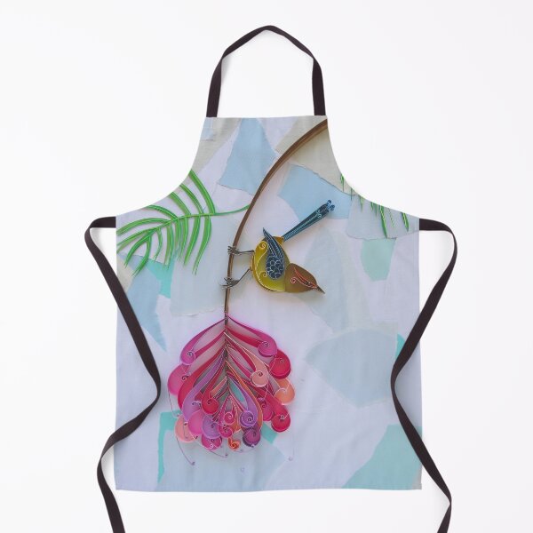 Item preview, Blue Wren on Pink Grevillea designed and sold by TambellaArts.