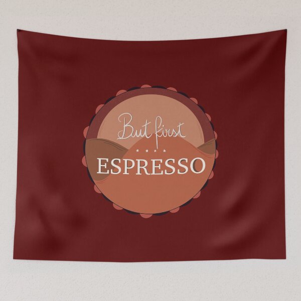 Item preview, But First Espresso Handwritten Circle Design designed and sold by bubblyshades.