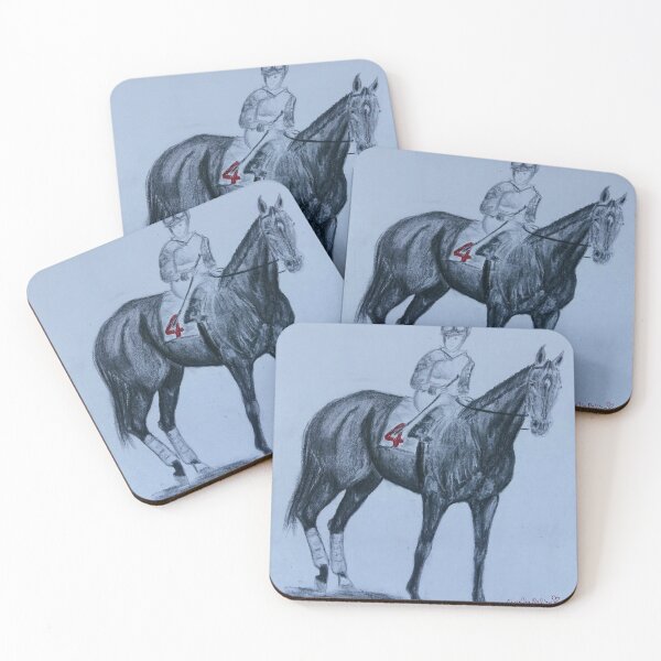 Item preview, Horse racing carbon portrait designed and sold by horseaddicted.