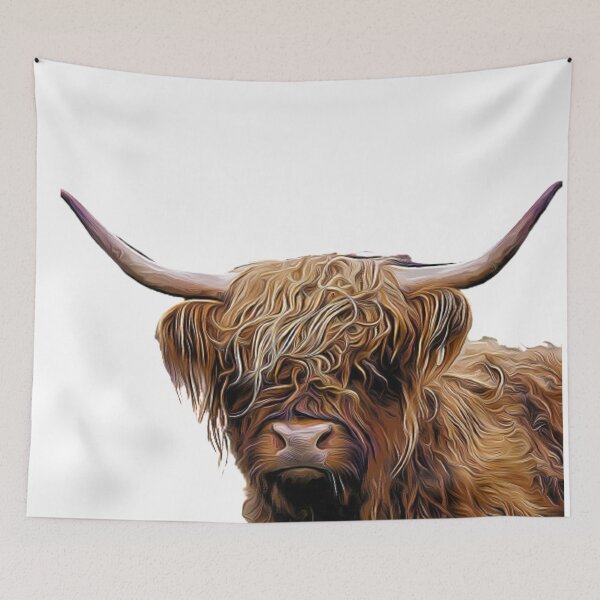 Item preview, Cute stylish Scottish cow  designed and sold by TrippyEarth.