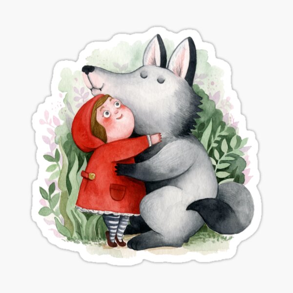 Lil Red Riding Hood & Wolf Sticker