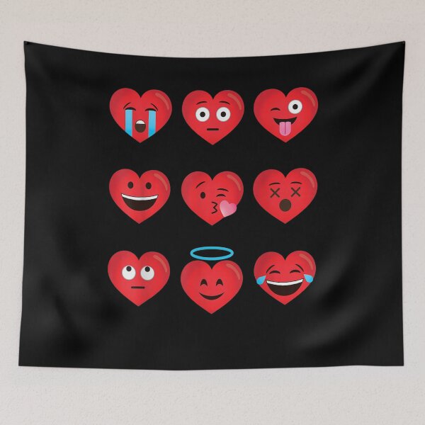 Item preview, Valentine's Day Funny Emoticons Heart Cute Emojis Boys Girls designed and sold by charissamo77.