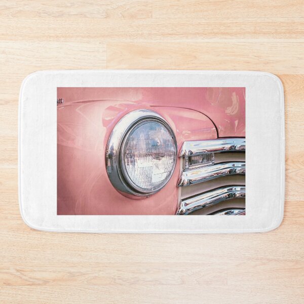 Item preview, Retro styled image of a front of a pink classic car  designed and sold by click4collage.
