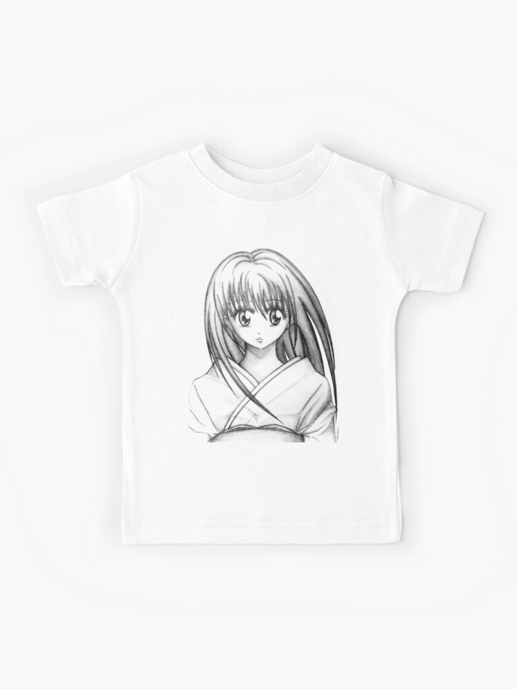 Camiseta Para Ninos Random Anime Girl Dibujo A Lapiz De